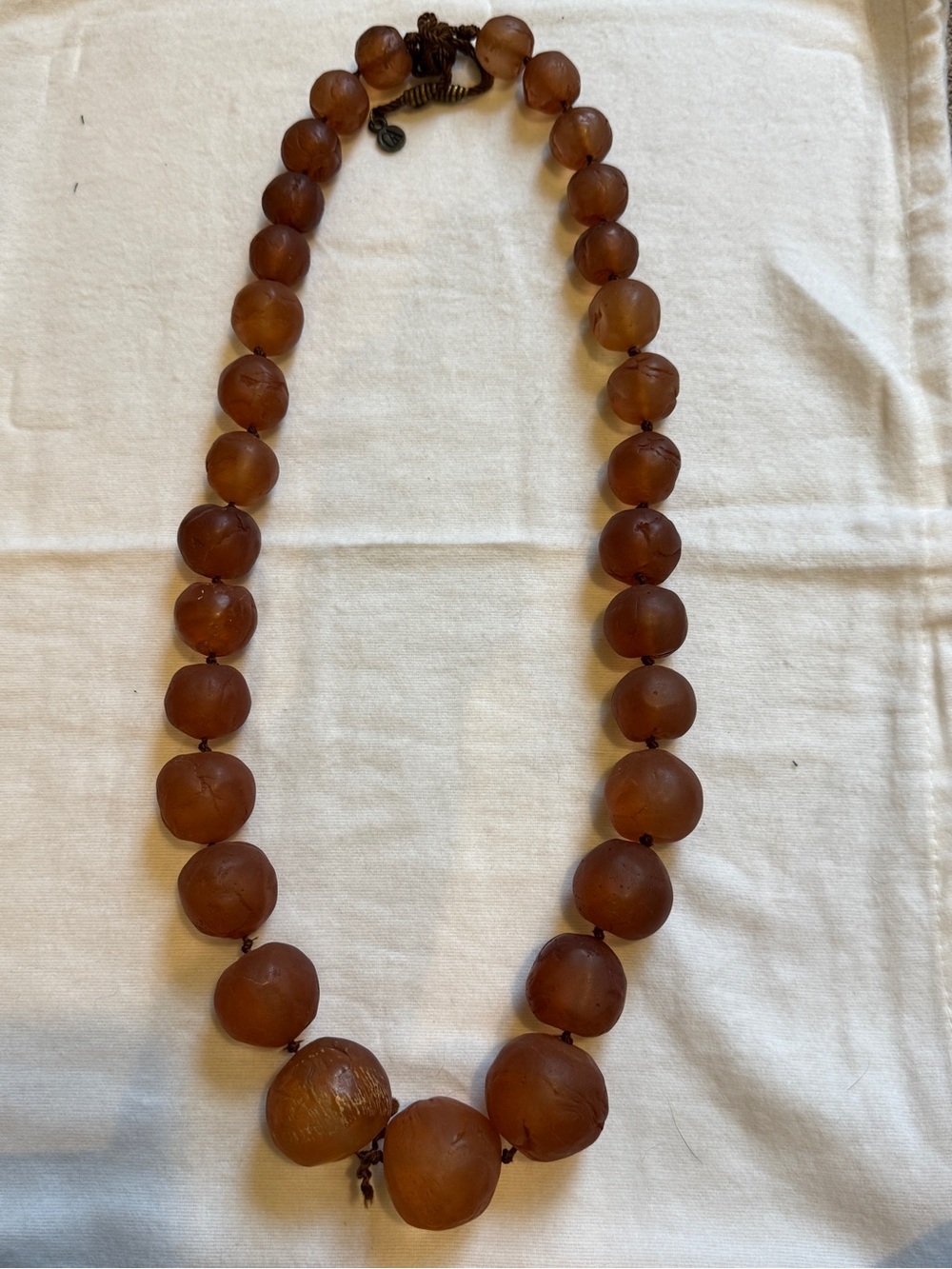 Amber Brown Beaded Statement Necklace